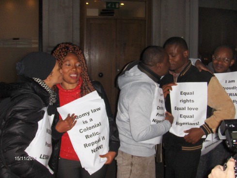 Nigerian LGBTI In Diaspora Against Anti-Same Laws. Protest Londo 023